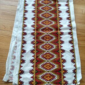 Vintage Table Runner Cotton 49" by 14.5" Geometric Ethnic Ukrainian